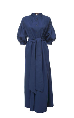 Сукня-халат темно-синього кольору