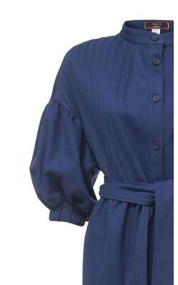 Сукня-халат темно-синього кольору