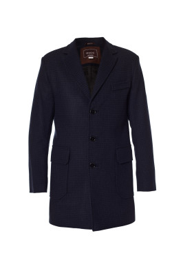 Пальто чоловіче в темно-синю клітинку